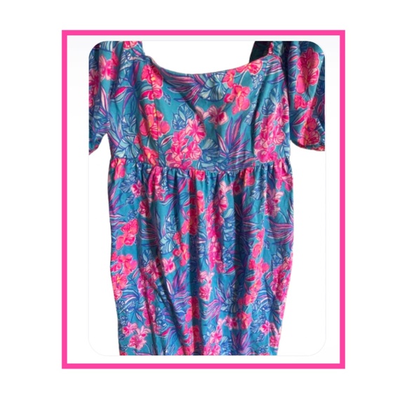 LILY PULITZER cotton dress size 4 beautiful floral print - Picture 3 of 9